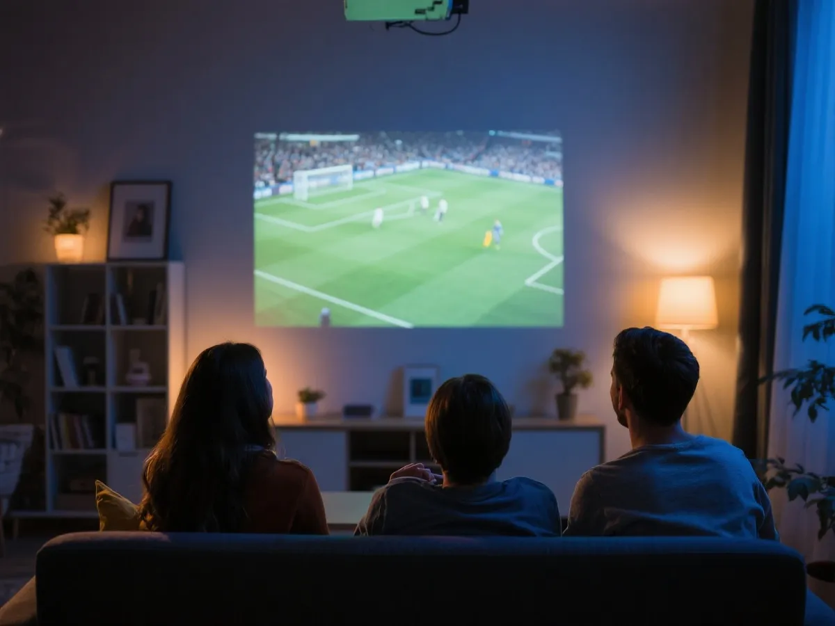 投影仪观看世界杯